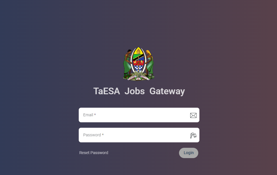 Steps to Login to the TaESA Job Portal