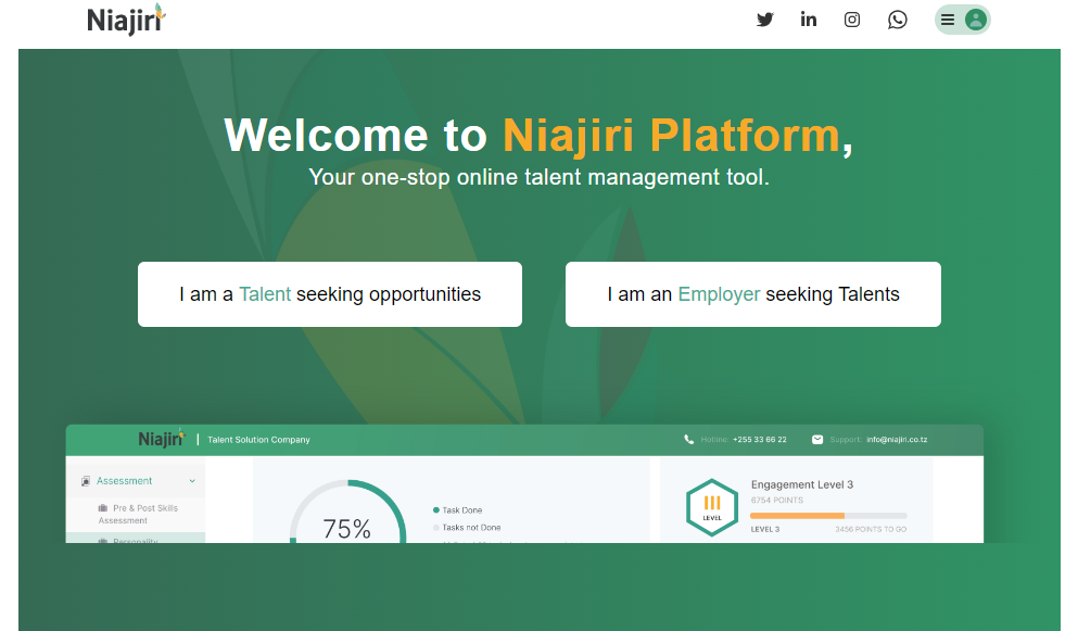 Niajiri Login (niajiri.co.tz)